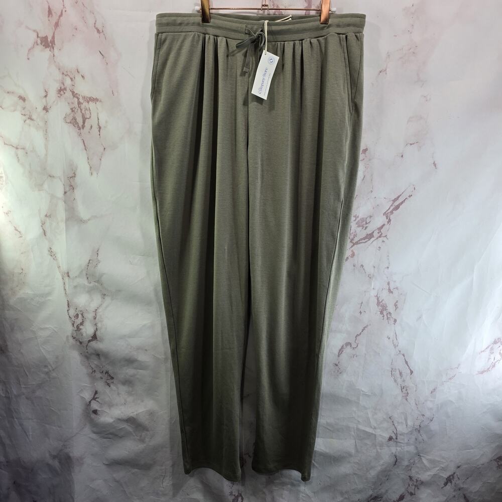 The Company Store Pajama Pants Womens XL Green Bottoms PJ Lounge Pajamas Pima